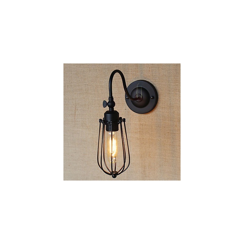 Americká vidiecka lampa do obývacej izby Spálňa Balkón Minimalistická matná čierna nočná lampa Dekoratívna umelecká stena