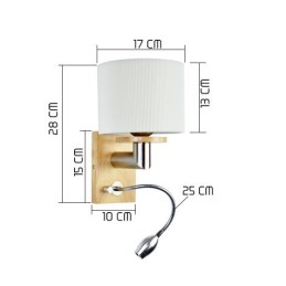 Nástenná lampa One Light s lampou na čítanie