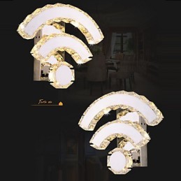 WIFI krištáľové nástenné nástenné svietidlá Crystal Modern Contemporary Bed Living Hotel Metal