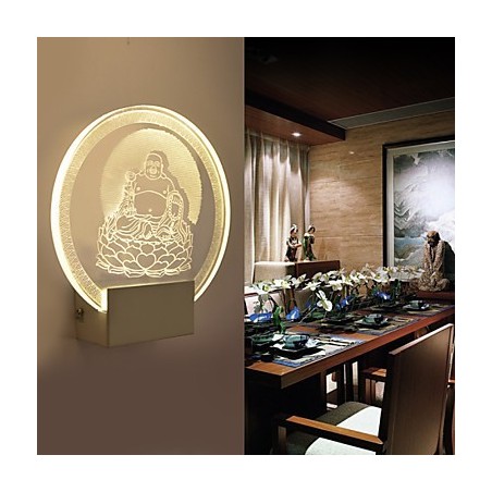 Akrylová nástenná lampa PVC lampa Light Chip Moderný súčasný kov