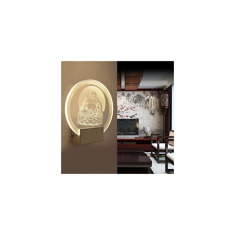 Akrylová nástenná lampa PVC lampa Light Chip Moderný súčasný kov