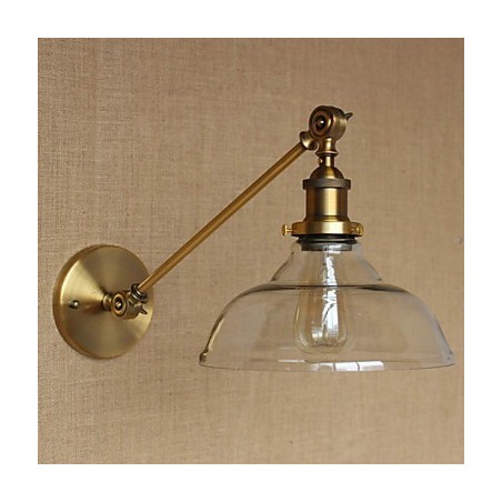 Nástenná retro kreatívna americká vidiecka spálňová lampa v štýle Iron Glass Bronz Moss Arm Nástenná retro kreatívna americká vidiecka spálňová lampa v štýle Iron Glass Bronz Moss Arm