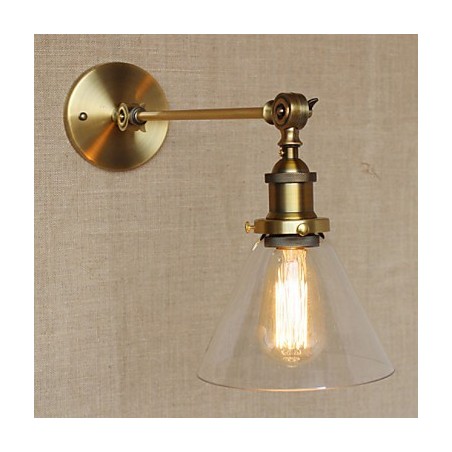 Nástenná retro kreatívna americká vidiecka spálňová lampa v štýle Iron Glass Bronz Moss Arm Nástenná retro kreatívna americká vidiecka spálňová lampa v štýle Iron Glass Bronz Moss Arm