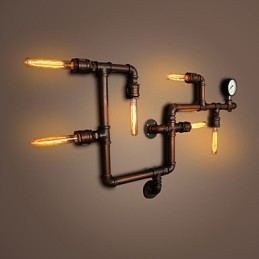 Nástenná lampa Nástenné svietniky 6 svetiel Bronzové Finish Industriálny štýl Rustic Lodge Metal