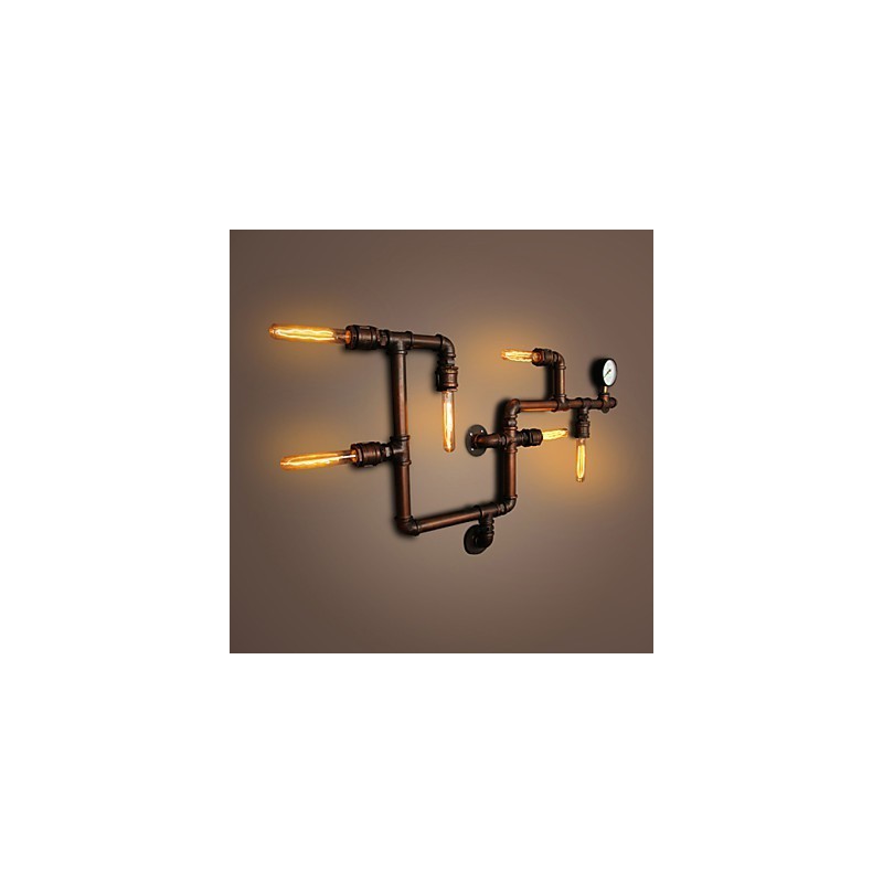 Nástenná lampa Nástenné svietniky 6 svetiel Bronzové Finish Industriálny štýl Rustic Lodge Metal