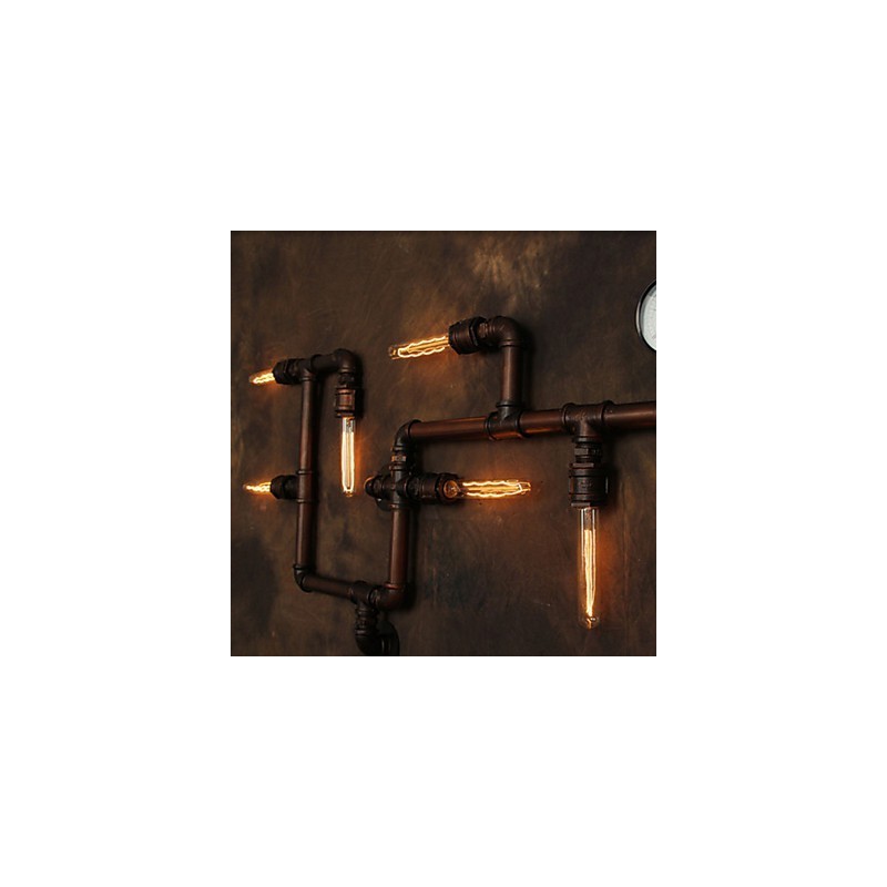 Nástenná lampa Nástenné svietniky 6 svetiel Bronzové Finish Industriálny štýl Rustic Lodge Metal