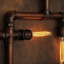 Nástenná lampa Nástenné svietniky 6 svetiel Bronzové Finish Industriálny štýl Rustic Lodge Metal