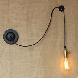 Voľné lezenie Zmluvný drôt Bezplatný ovládač nástennej lampy Art