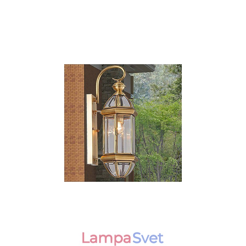 Vonkajšie svietidlo Záhradné svietidlo Vonkajšie svietidlo Plná medená lampa