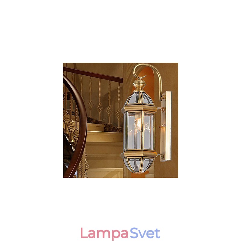 Vonkajšie svietidlo Záhradné svietidlo Vonkajšie svietidlo Plná medená lampa