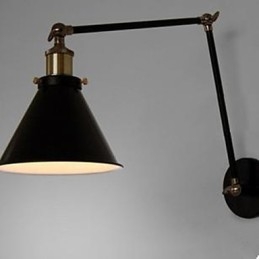 Industriálna nostalgia Personality Loft Black Umbrella Section Double Wall Lampa