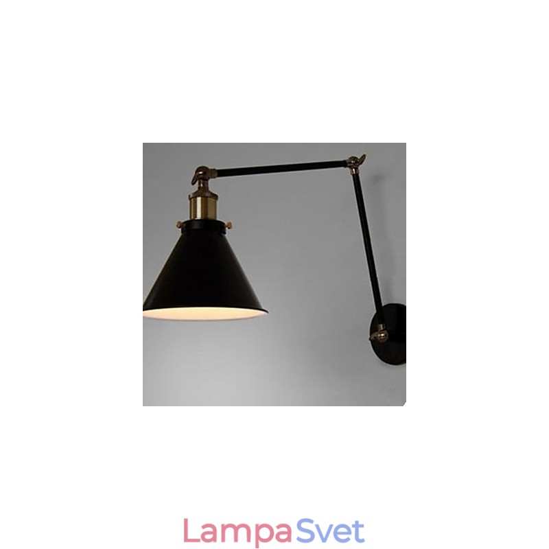 Industriálna nostalgia Personality Loft Black Umbrella Section Double Wall Lampa