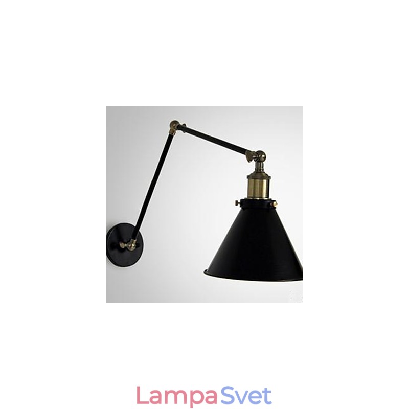 Industriálna nostalgia Personality Loft Black Umbrella Section Double Wall Lampa