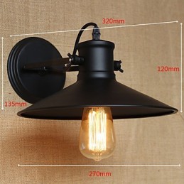 Retro Moderná Kreatívna Priemyselná Veterná Čierna Lakovňa Sklad Bar Kaviareň Hotel Železná nástenná lampa