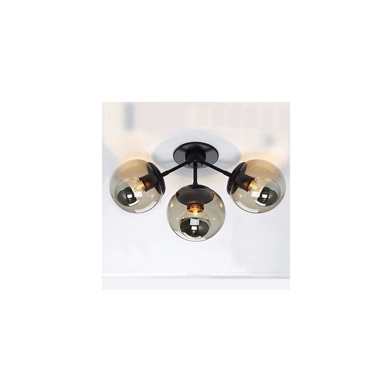Nástenné svietidlá Sklenená guľa 3Lights Vonkajšie vnútorné nástenné svietidlá Rustic Lodge Metal