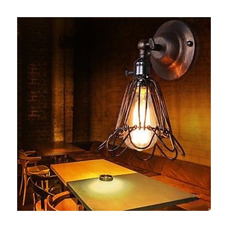 Malá klietková nástenná lampa Priemyselný štýl Obnovenie starovekých spôsobov chodbových lámp a lampášov Malá klietková nástenná lampa Priemyselný štýl Obnovenie starovekých spôsobov chodbových lámp a lampášov