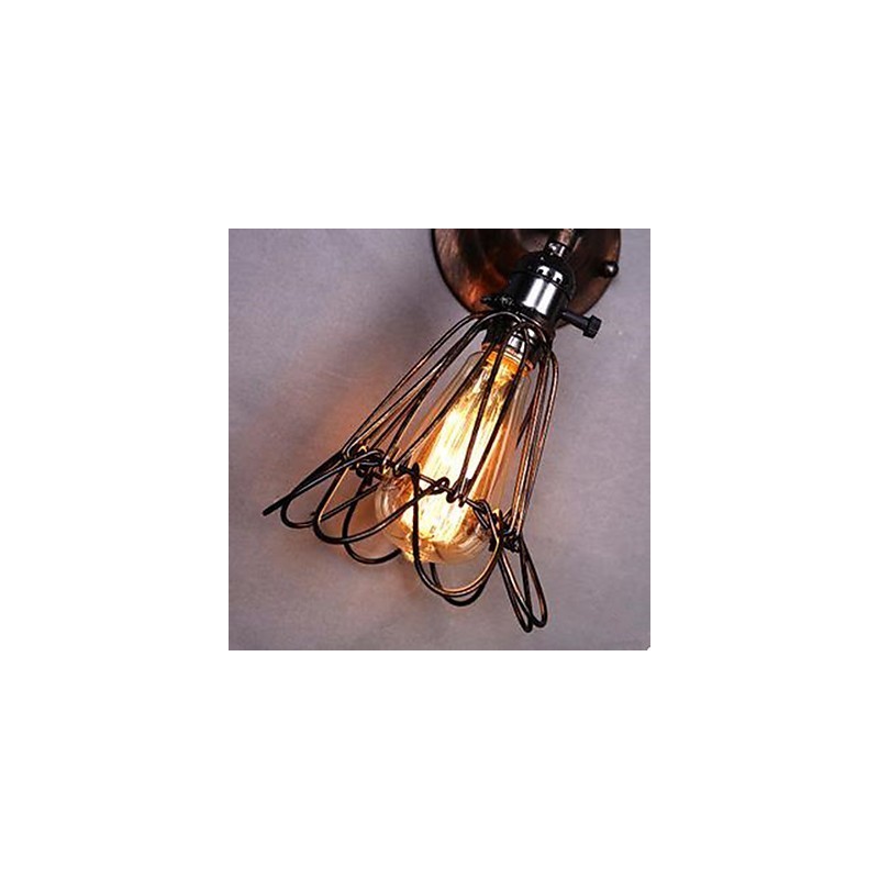 Malá klietková nástenná lampa Priemyselný štýl Obnovenie starovekých spôsobov chodbových lámp a lampášov
