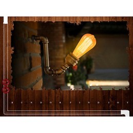 American Village Loft Priemyselný Edison štýl Vintage nástenné svietidlo Retro nástenné svietidlo na vodovodné potrubie