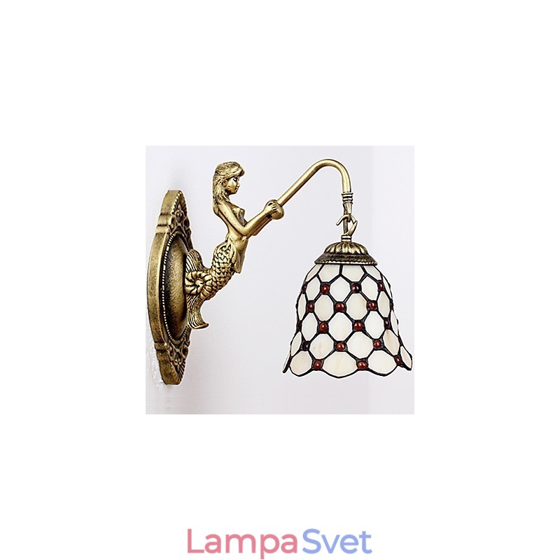 Európska zmluvná vidiecka kreatívna kovaná nástenná lampa Sklenené svetlá