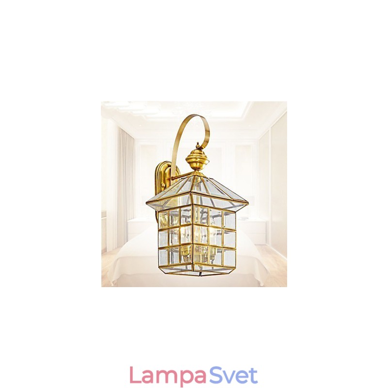 Vonkajšie svietidlo Záhradné svietidlo Vonkajšie svietidlo Plná medená lampa