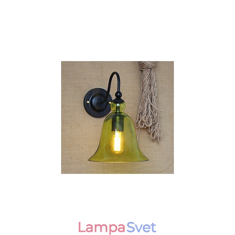 Americký vidiecky vidiek Minimalistická Dekoratívna nástenná lampa z modrého skla Chodba do obývacej izby