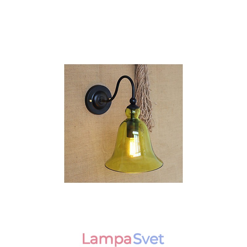 Americký vidiecky vidiek Minimalistická Dekoratívna nástenná lampa z modrého skla Chodba do obývacej izby