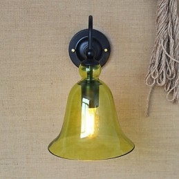 Americký vidiecky vidiek Minimalistická Dekoratívna nástenná lampa z modrého skla Chodba do obývacej izby
