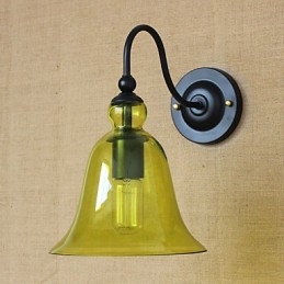Americký vidiecky vidiek Minimalistická Dekoratívna nástenná lampa z modrého skla Chodba do obývacej izby
