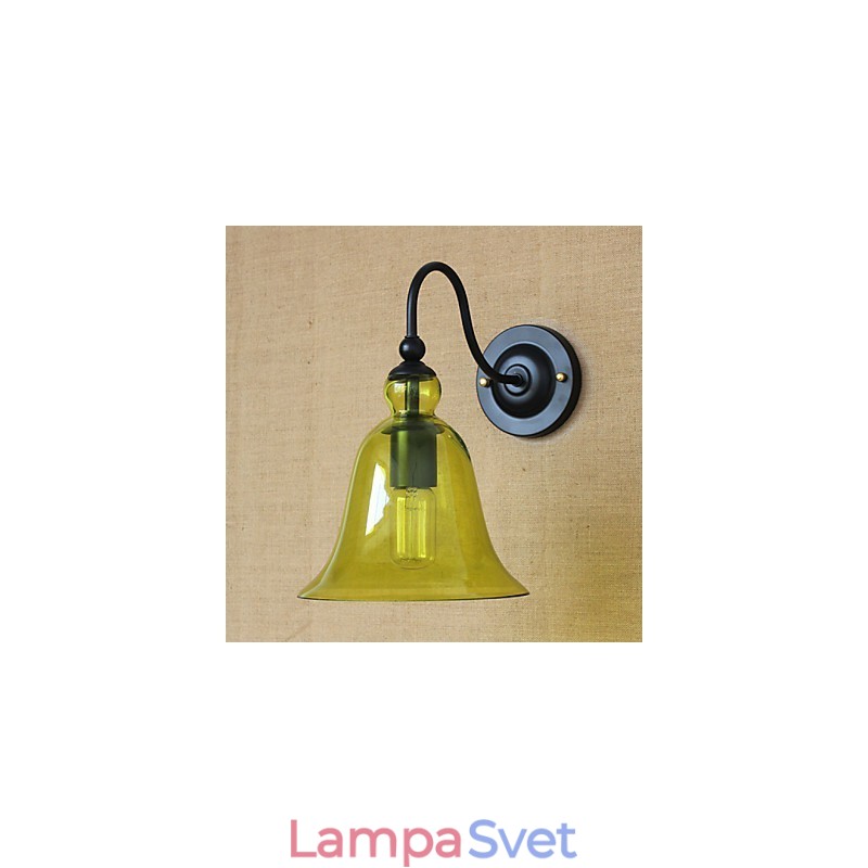 Americký vidiecky vidiek Minimalistická Dekoratívna nástenná lampa z modrého skla Chodba do obývacej izby