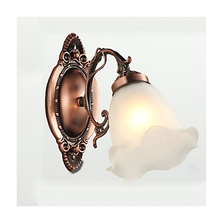 Retro sklenená jednoduchá európska moderná elegancia nástenná lampa z tepaného železa Retro sklenená jednoduchá európska moderná elegancia nástenná lampa z tepaného železa