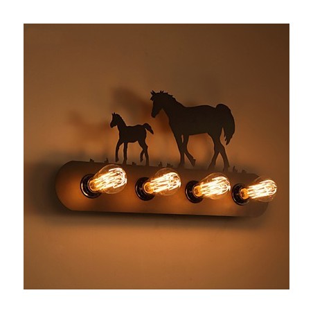 American Village Pastoral LOFT Style Spálne ulička Iron Retro Divoký kôň nástenné lampy Doprava zdarma American Village Pastoral LOFT Style Spálne ulička Iron Retro Divoký kôň nástenné lampy Doprava zdarma
