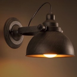 Podkrovný tepaný železný hrniec Creative Vintage Nástenné svietidlá