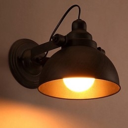 Podkrovný tepaný železný hrniec Creative Vintage Nástenné svietidlá