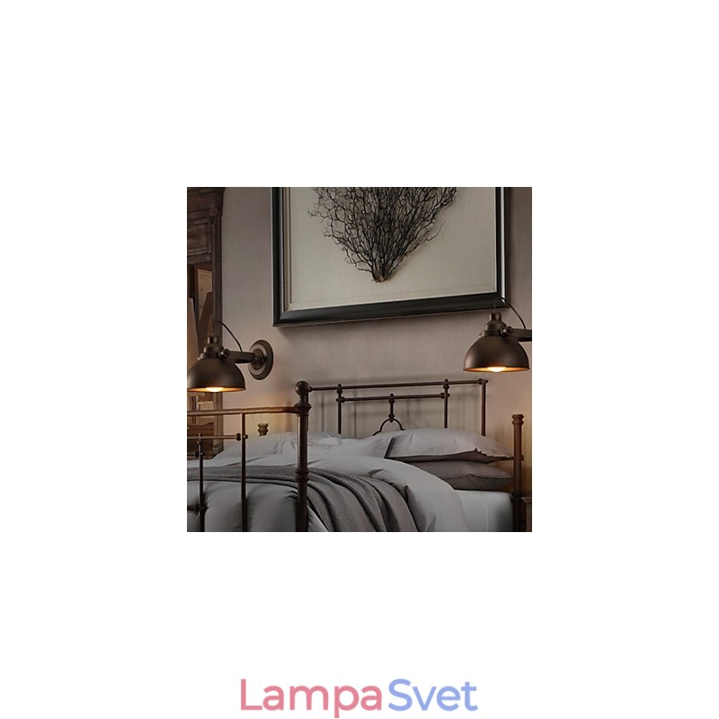 Podkrovný tepaný železný hrniec Creative Vintage Nástenné svietidlá