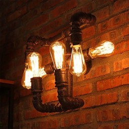 Retro barové železné nástenné nástenné svietidlá Mini štýl Rustic Lodge Metal