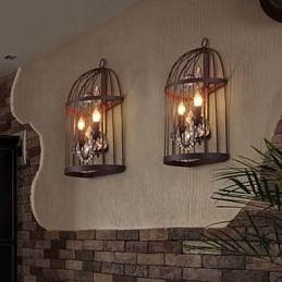 Nástenné svietidlá v mini štýle Rustic Lodge Metal