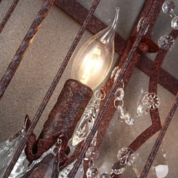 Nástenné svietidlá v mini štýle Rustic Lodge Metal