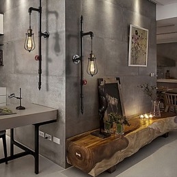 Nástenné svietidlá Mini štýl Rustic Lodge Metal