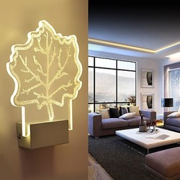 Akrylová nástenná lampa PVC lampa Light Chip Moderný súčasný kov