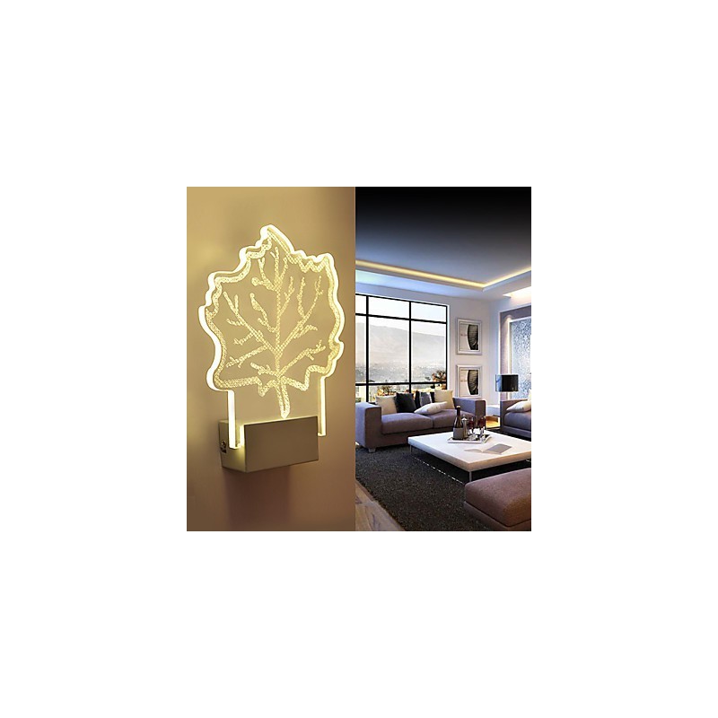 Akrylová nástenná lampa PVC lampa Light Chip Moderný súčasný kov