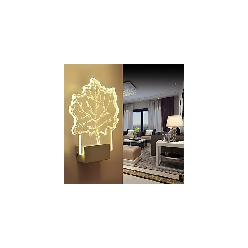 Akrylová nástenná lampa PVC lampa Light Chip Moderný súčasný kov