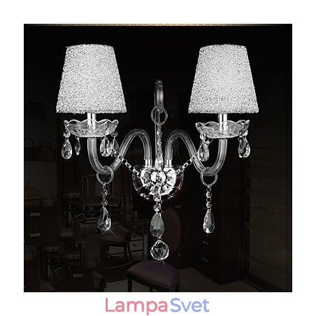 Krištáľové nástenné svietniky Tradičné klasické sklo