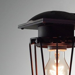 Retro kované nástenné svietidlá Jednohlavé starožitné nástenné svietidlo Pripomínané svietidlo Loft American Iron Vintage Small Cages Nástenná lampa