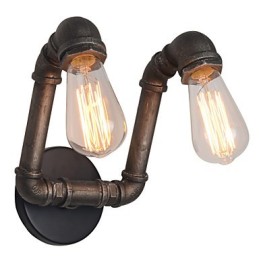 Retro kovová nástenná lampa do kaviarne