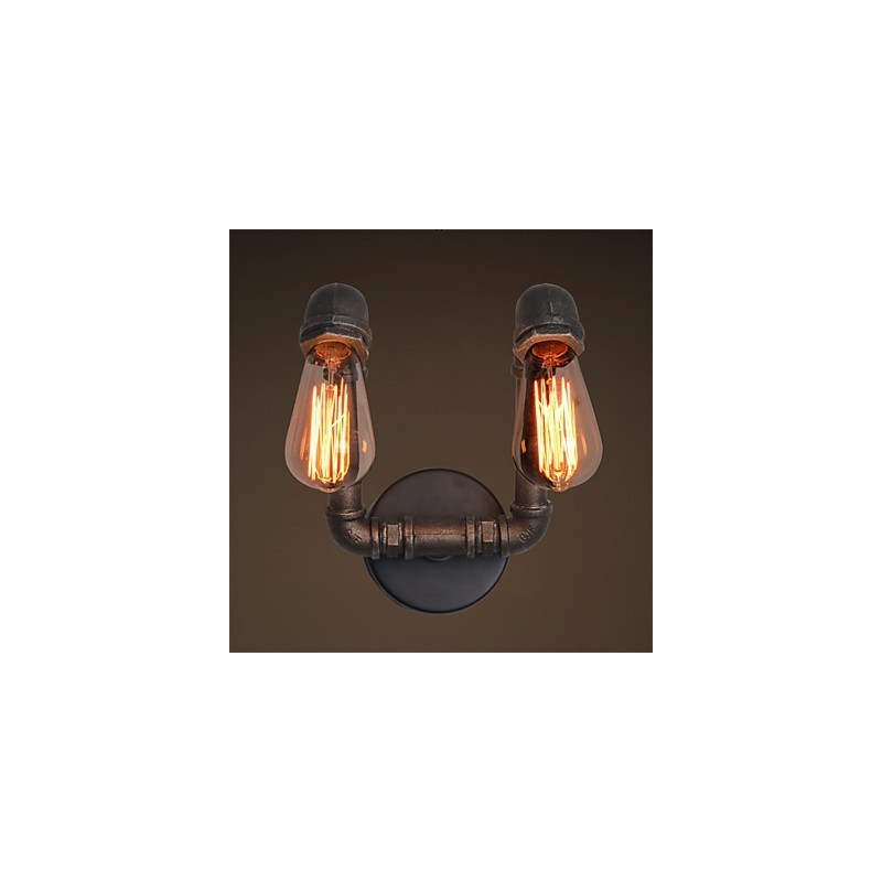 Retro kovová nástenná lampa do kaviarne