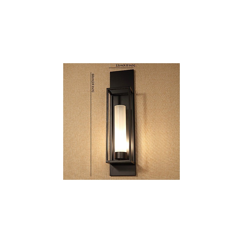 Nástenné svietidlá Nástenné svietniky Rustikálny domček Kovová jedáleň Spálňa Čitáreň Kov+sklo