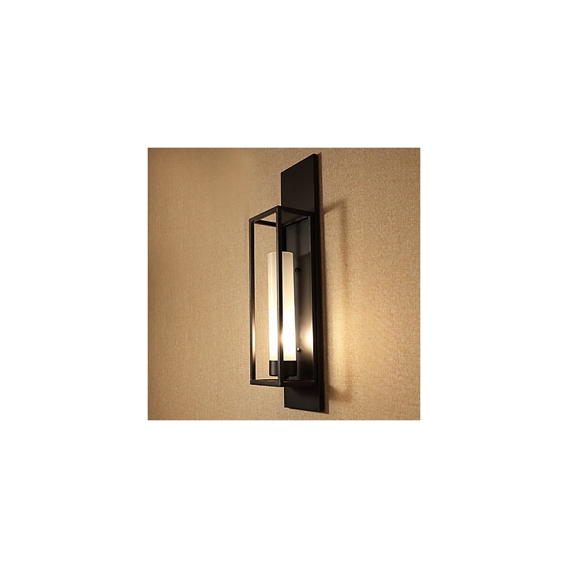 Nástenné svietidlá Nástenné svietniky Rustikálny domček Kovová jedáleň Spálňa Čitáreň Kov+sklo