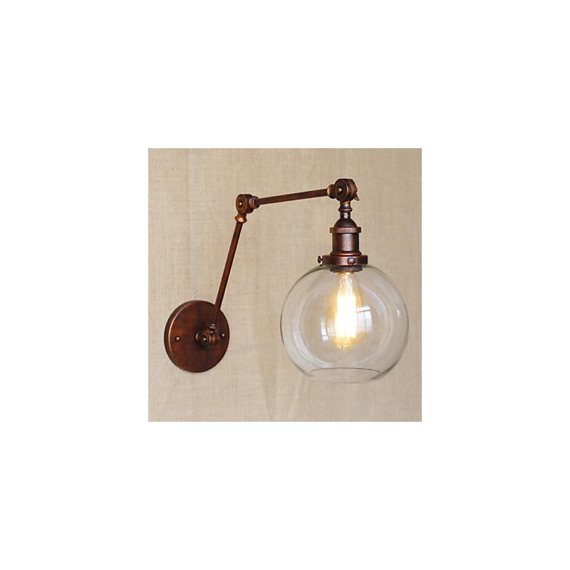 Nástenné svietniky Swing Lights Nástenné svietidlá na čítanie Krištáľové mini štýlové rustikálne Lodge Metal