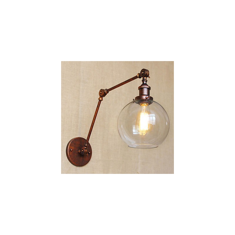 Nástenné svietniky Swing Lights Nástenné svietidlá na čítanie Krištáľové mini štýlové rustikálne Lodge Metal