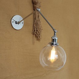 Nástenné svietniky Swing Lights Nástenné svietidlá na čítanie Krištáľové mini štýlové rustikálne Lodge Metal